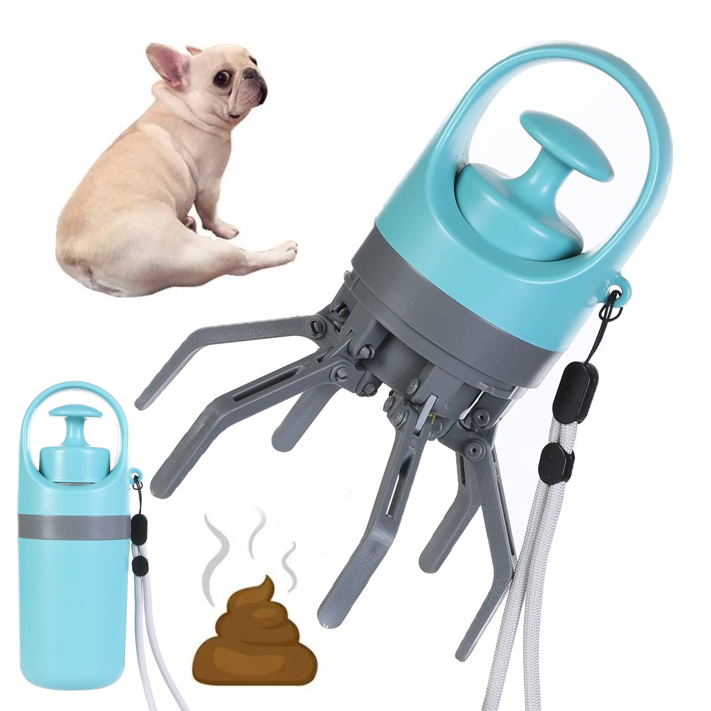 Portable  Dog Pooper Scooper With Built-in Poop Bag Dispenser